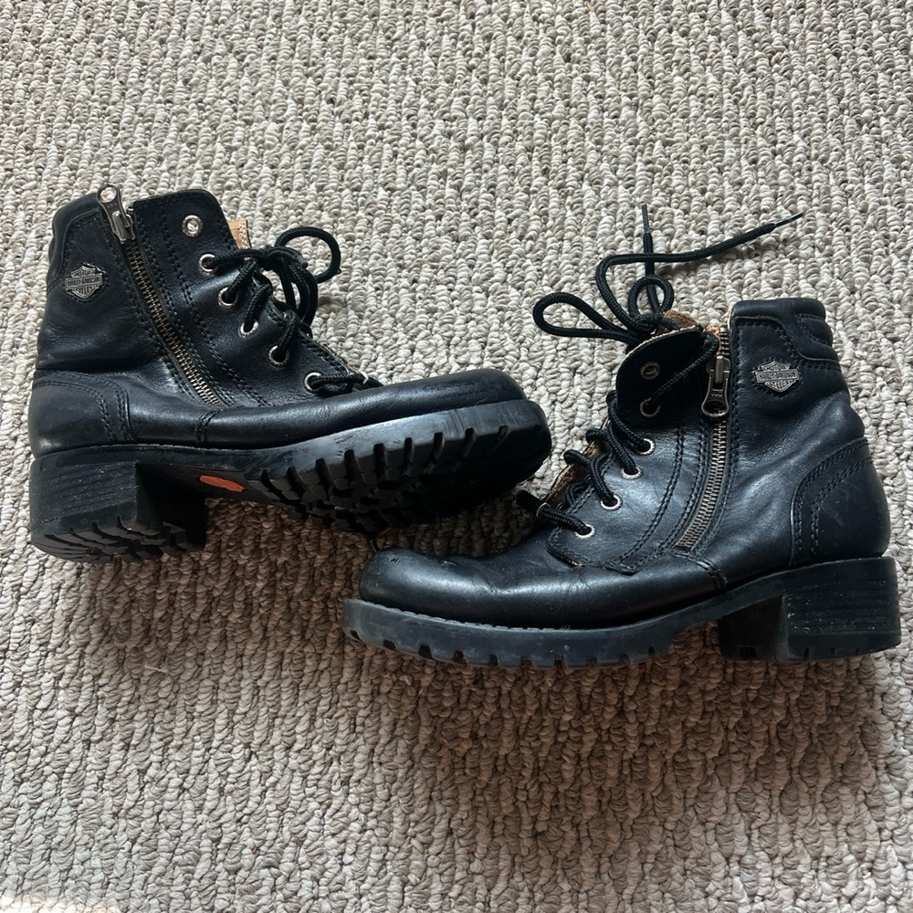 Vintage Harley Davidson Biker Boots